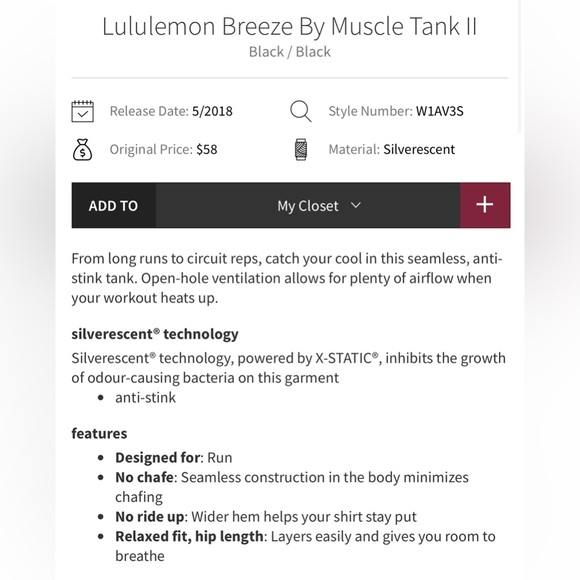 Lululemon Breeze By Muscle Tank II
Black / Black size 4 - Picture 4 of 7